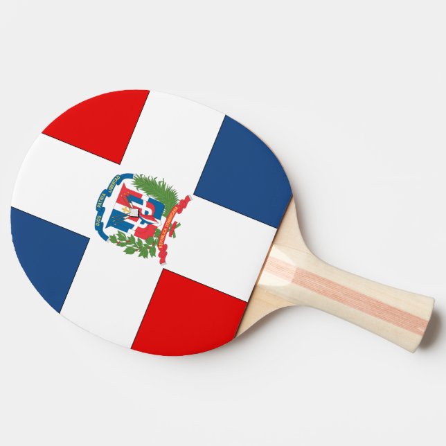 Raquete De Tênis De Mesa Bandeira da República Dominicana (Lateral)