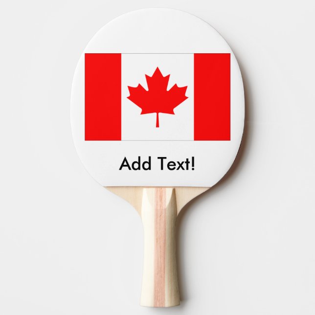 Raquete De Tênis De Mesa Bandeira de Canadá (Frente)