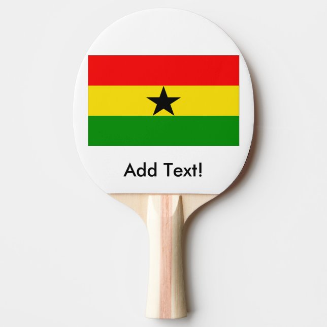 Raquete De Tênis De Mesa Bandeira de Ghana (Frente)