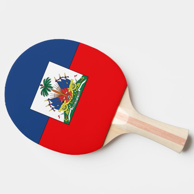 Raquete De Tênis De Mesa Bandeira de Haiti (Lateral)