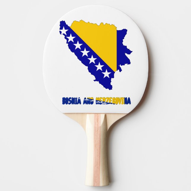 Raquete De Tênis De Mesa Bandeira de país bosniana (Frente)
