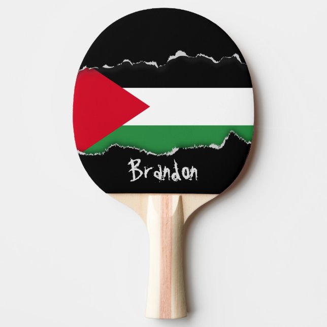 Raquete De Tênis De Mesa Bandeira de Palestina (Frente)