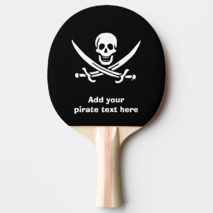 Raquete De Tênis De Mesa Bandeira de pirata alegre de Roger