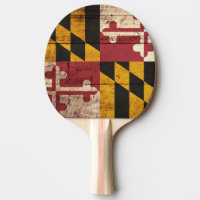 Bandeira do estado de Maryland na grão de madeira