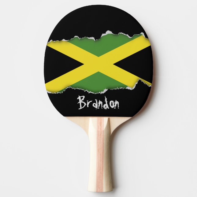 Raquete De Tênis De Mesa Bandeira jamaicana (Frente)