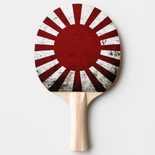 Raquete De Tênis De Mesa Bandeira preta de Sun de ascensão de Japão do