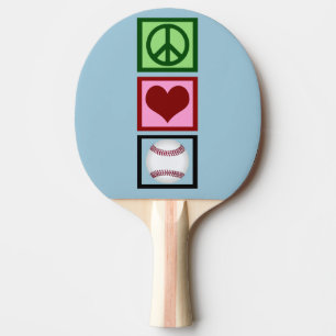 Raquete De Tênis De Mesa Basebol do amor da paz