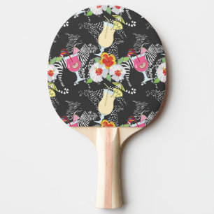 Raquete De Tênis De Mesa Bebidas Tropicais Com Animais