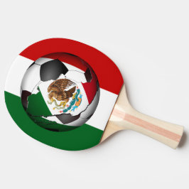 Raquete De Tênis De Mesa Bola de Futebol da Bandeira Mexicana