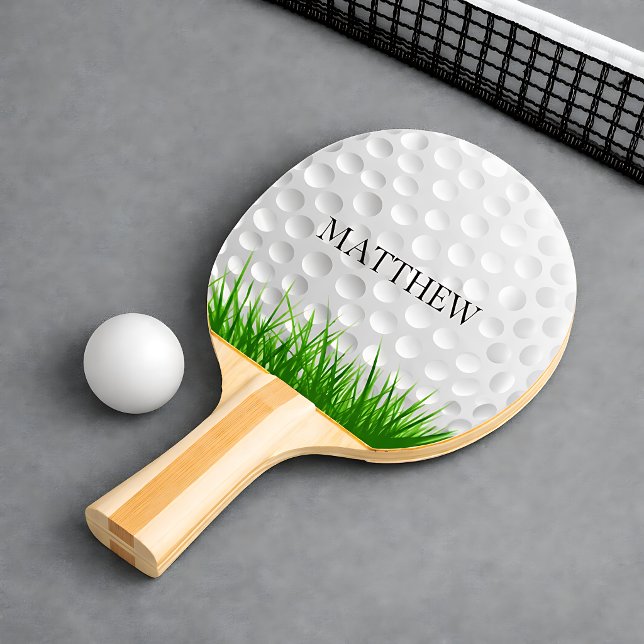Raquete De Tênis De Mesa Bola de golfe na grama Personalizada (Criador carregado)