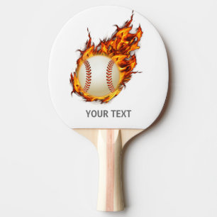 Raquete De Tênis De Mesa Bola personalizada de baseball no bastão de fogo