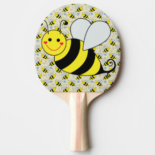 Raquete De Tênis De Mesa Bonito Bumble a abelha com teste padrão