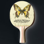 Raquete De Tênis De Mesa Borboleta Decorativa com Flores Selvagens<br><div class="desc">Uma borboleta decorativa de cor brilhante é o assunto desta peça de Jennifer Goldberger. As flores silvestres são desenhadas nos lados e debaixo da enorme borboleta. Uma bela borda pastel completa a cena. Peça seu impressão hoje!</div>