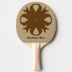 Raquete De Tênis De Mesa Brown Clover Ribbon por Kenneth Yoncich