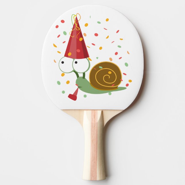 Raquete De Tênis De Mesa Caracol do Partido Confetti (Frente)