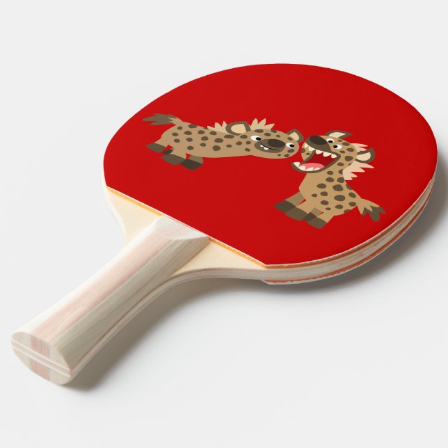Raquete De Tênis De Mesa Cartoon Bastante Teetado Hyenas Ping Pong Pong Pad (Frente inclinada)