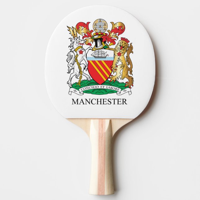 Raquete De Tênis De Mesa Casaco de armas de Manchester (Frente)