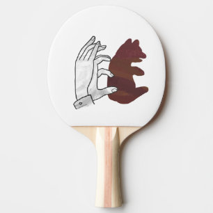 Raquete De Tênis De Mesa Castanho-do-urso-silhueta manual