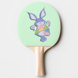 Raquete De Tênis De Mesa Coelho de Páscoa Roxo Dançante de Hortelã