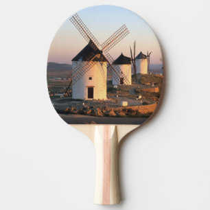 Raquete De Tênis De Mesa Consuegra, La Mancha, Espanha, moinhos de vento