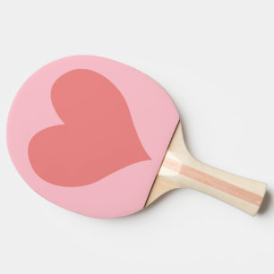 Raquete De Tênis De Mesa Coração coral cor-de-rosa e claro