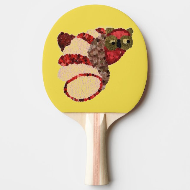 Raquete De Tênis De Mesa Coruja Pong Pong Paddle (Frente)