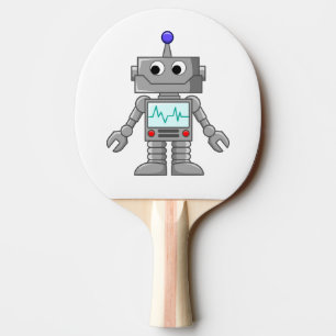 Raquete De Tênis De Mesa Desenhos animados do robô