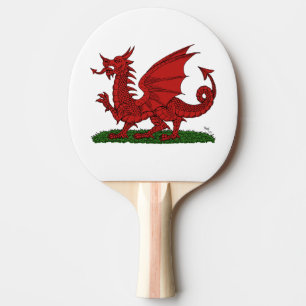 Raquete De Tênis De Mesa Dragão Vermelho do País de Gales