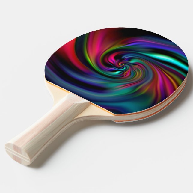 Raquete De Tênis De Mesa Espirais de fundo de abstrato (Frente inclinada)