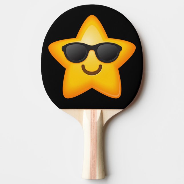 Raquete De Tênis De Mesa Estrela legal de Emoji das máscaras (Frente)