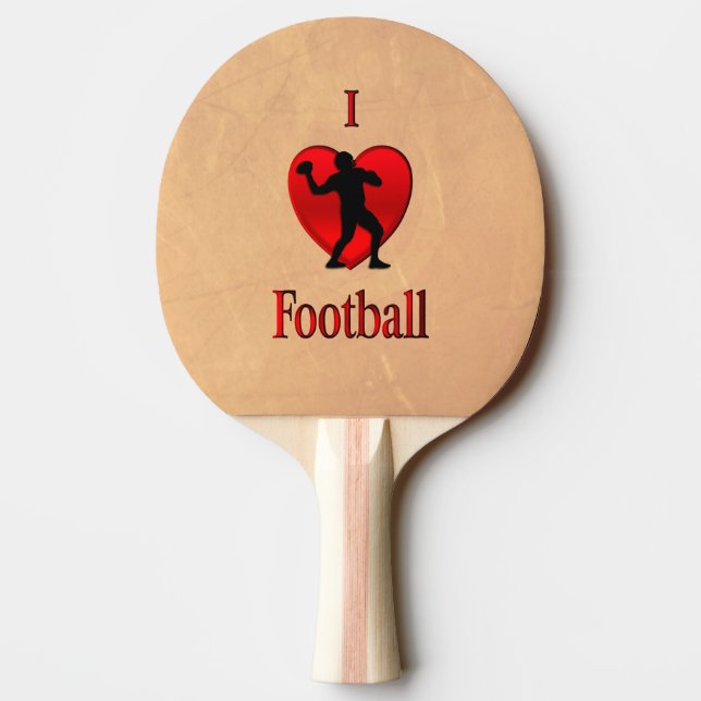 Raquete De Tênis De Mesa Eu Adoro Futebol (Verso)