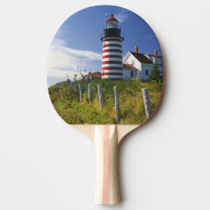 Raquete De Tênis De Mesa EUA, Maine, Lubec. Farol West Quoddy Head