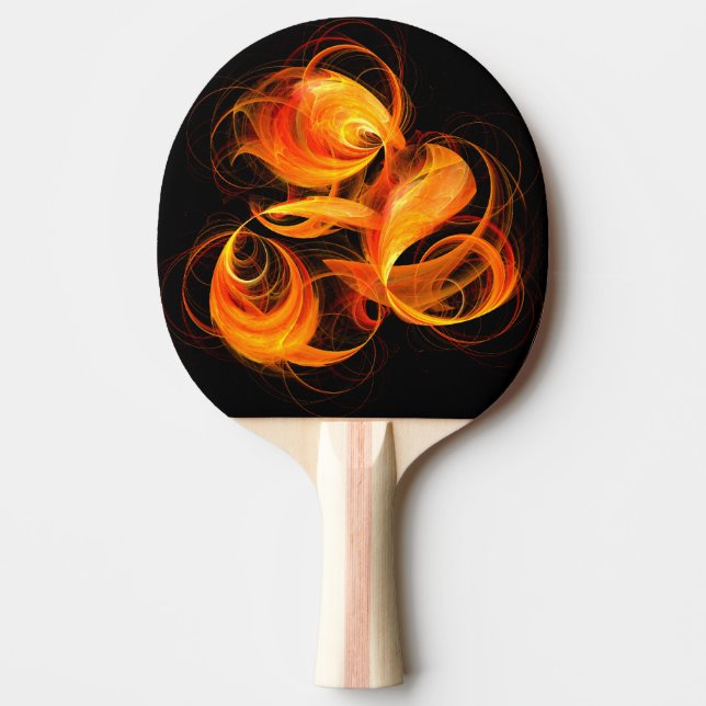 Raquete De Tênis De Mesa Fireball Abstrato Art (Frente)