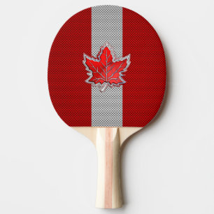 Raquete De Tênis De Mesa Folha de bordo vermelha canadense no estilo da