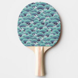Raquete De Tênis De Mesa Fundo decorativo da onda do mar