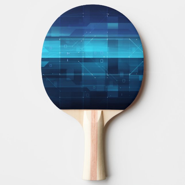 Raquete De Tênis De Mesa Fundo digital da alta tecnologia (Frente)