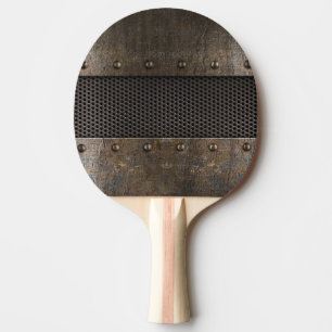 Raquete De Tênis De Mesa Fundo do metal do Grunge