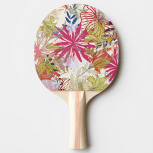 Raquete De Tênis De Mesa Fundo floral 6