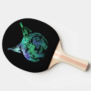Raquete De Tênis De Mesa Gato selvagem cativando do efeito 3D do lince