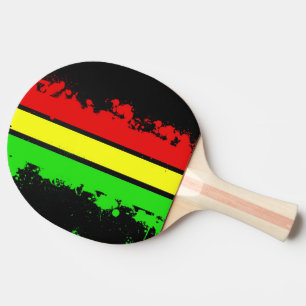 Raquete De Tênis De Mesa Grafites da bandeira do rasta da reggae de Cori
