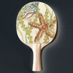Raquete De Tênis De Mesa Grupo de Shell Multicolores<br><div class="desc">Charikilia Zarris é uma artista talentosa conhecida por sua trabalho de arte oceânica. As imagens dela são pacíficas e calmas, relaxando-vos com cada fotografia. Pegue esta trabalho de arte náutica com uma estrela-do-mar e uma concha sendo o centro de tudo, junto com uma bela alga. Esta imagem ficará excelente em...</div>