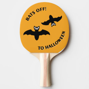 Raquete De Tênis De Mesa Halloween Bats Orange