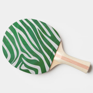 Raquete De Tênis De Mesa Impressão verde e branco da zebra
