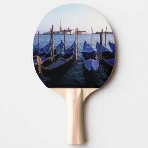 Raquete De Tênis De Mesa Itália, Veneto, Veneza, Fileira de Gôndolas e San