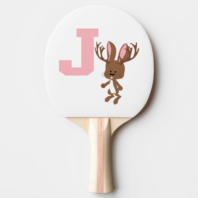Raquete De Tênis De Mesa J é para Jackalope (Frente)