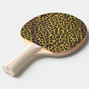 Raquete De Tênis De Mesa Leopardo Castanho e Impressão Amarelo