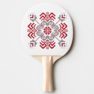 Raquete De Tênis De Mesa Letão Auseklis Folk — medalhão geométrico