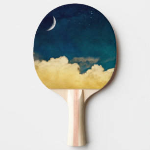 Raquete De Tênis De Mesa Lua e Cloudscape