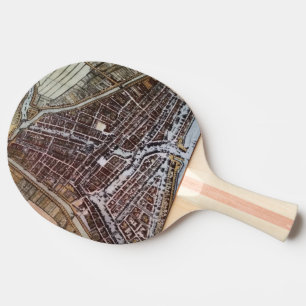 Raquete De Tênis De Mesa Mapa da cidade de réplica de Roterdão a partir d