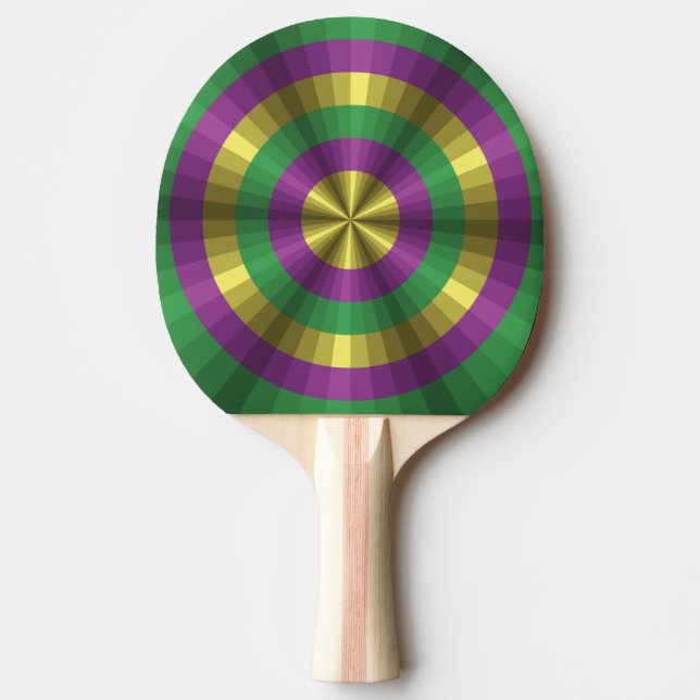 Raquete De Tênis De Mesa Mardi Gras Illusion Ping Pong Paddle (Frente)